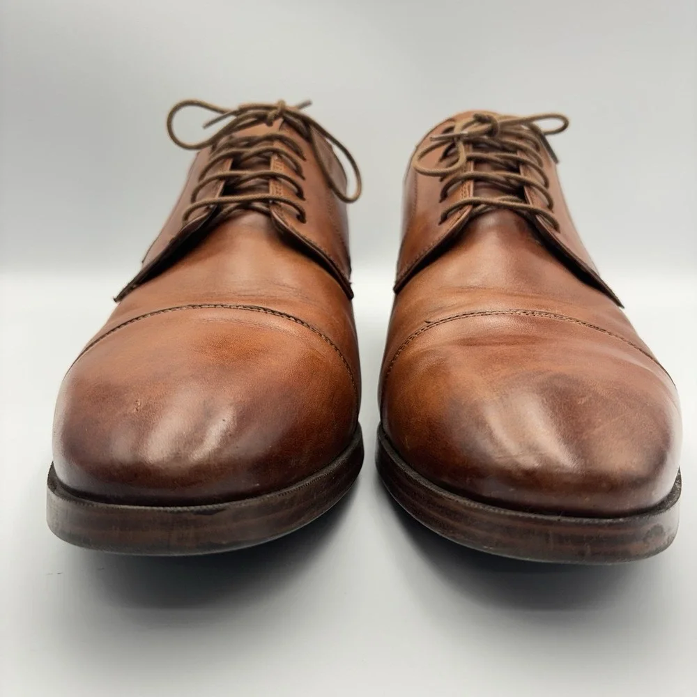 Cole Haan Grand OS Dress Shoes Mens 10.5W Oxford Camel Brown Cap Toe  C23771